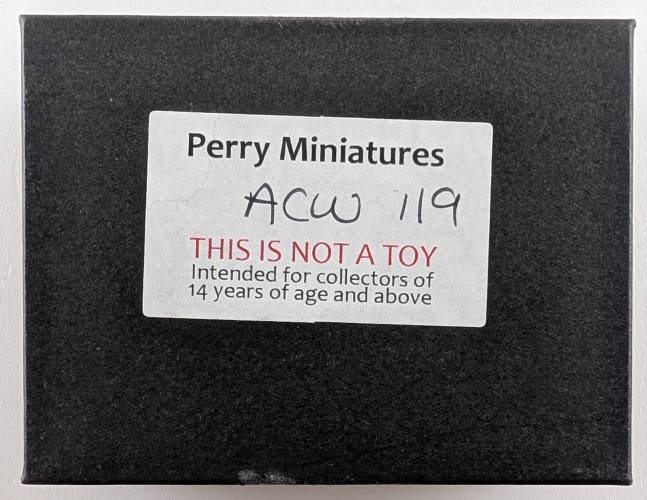 PERRY MINIATURES  ACW 119 CONFEDERATE HORSE HOLDER IN CIVILIAN CLOTHES WITH 3 HORSES