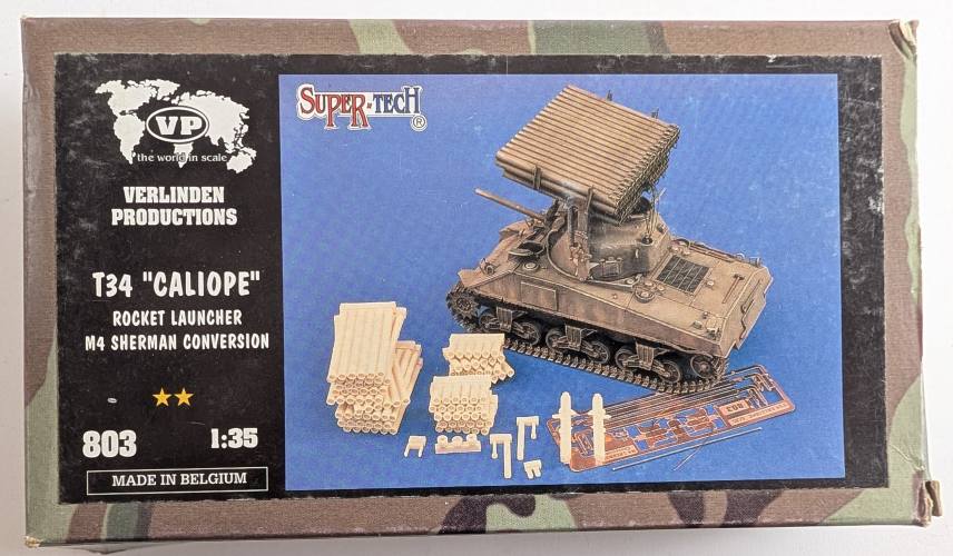 VERLINDEN PRODUCTIONS 1/35 803 T34 CALIOPE ROCKET LAUNCHER M4 SHERMAN CONVERSION