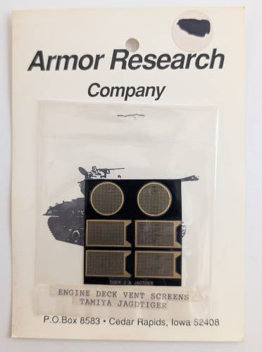 ARMOR RESEARCH  ENGINE DECK VENT SCREENS TAMIYA JAGDTIGER
