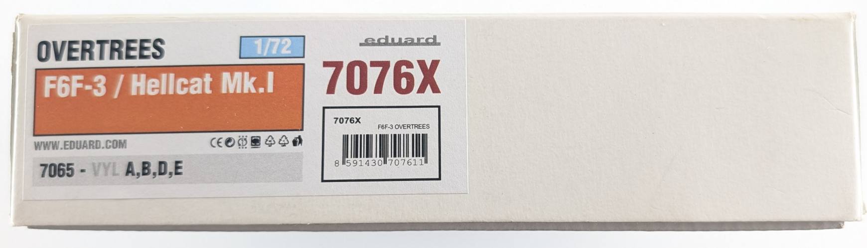EDUARD 1/72 7076X F6F-3/ HELLCAT MK.I