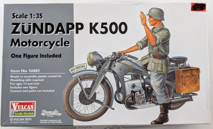 VULCAN 1/35 56003 ZUNDAPP K500 MOTORCYCLE