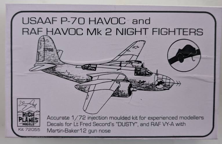 HIGHPLANES 1/72 72055 USAAF P-70 HAVOC AND RAF HAVOC MK2 NIGHT FIGHTERS