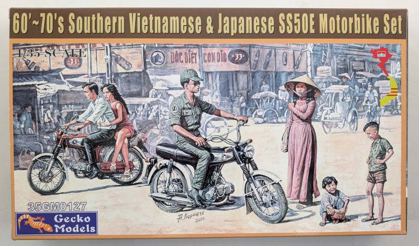 GECKO MODELS 1/35 35GM0127 60-70S SOUTHERN VIETNAMESE JAPANESE SS50E MOTORBIKE SET GECKO MODELS 1/35 35GM0127 60-70S SOUTHERN VIETNAMESE JAPANESE SS50E MOTORBIKE SET