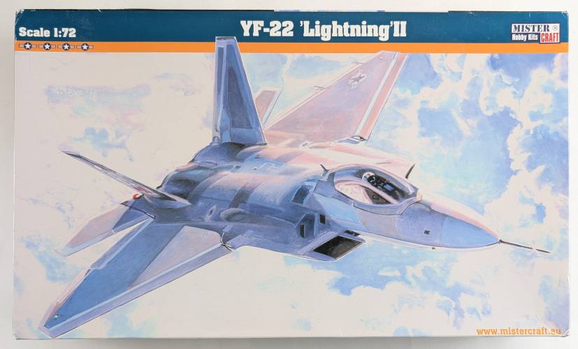 MISTERCRAFT 1/72 060077 YF-22 LIGHTNING II USAF MODERN FIGHTER