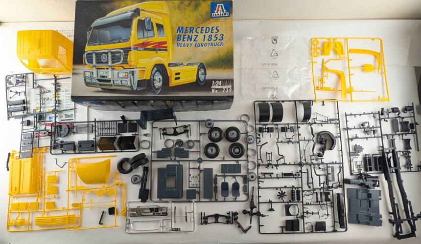 KINGKIT MODEL SCRAPYARD 1/24 ITALERI 739 MERCEDES BENZ 1853 HEAVY EUROTRUCK STARTED KINGKIT MODEL SCRAPYARD 1/24 ITALERI 739 MERCEDES BENZ 1853 HEAVY EUROTRUCK STARTED