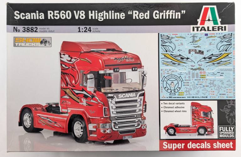 ITALERI 1/24 3882 SCANIA R560 V8 HIGHLINE RED GRIFFIN ITALERI 1/24 3882 SCANIA R560 V8 HIGHLINE RED GRIFFIN