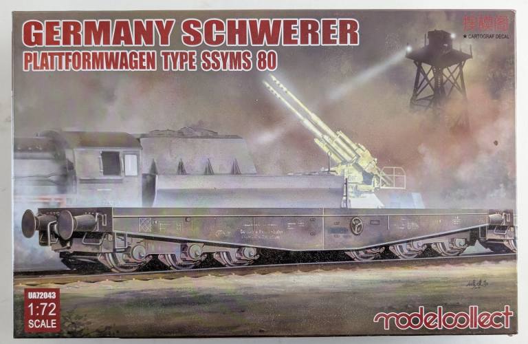MODELCOLLECT 1/72 72043 GERMANY SCHWERER PLATTFORMWAGEN TYPE SSYMS 80