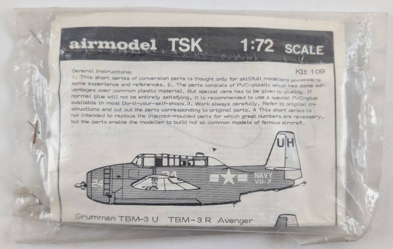AIRMODEL 1/72 109 CONVERSION GRUMMAN TBM-3 AVENGER/ DOUGLAS AD-4 SKYRAIDER canopies