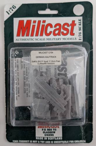 MILICAST  1/76 G104 GERMAN HALFTRACK 
