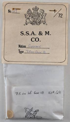SSA   M 1/72 G9 7.5CM INFANTRY GUN 18