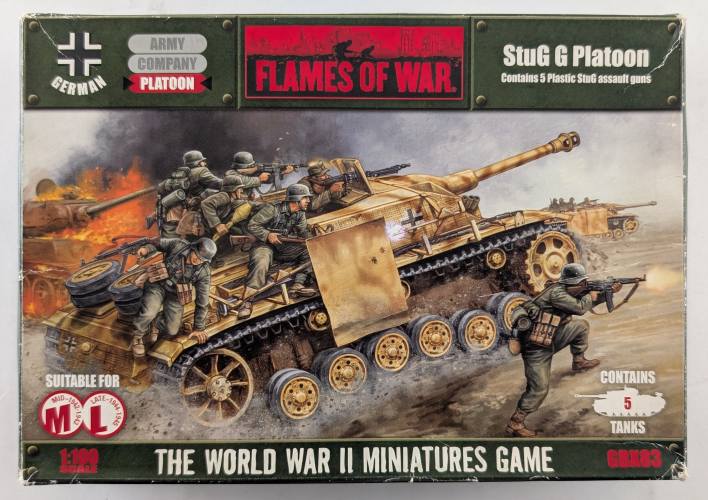FLAMES OF WAR 1/100 STUG G PLATOON 