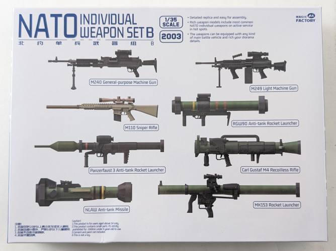 MAGIC FACTORY 1/35 2003 NATO INDIVIDUAL WEAPON SET 