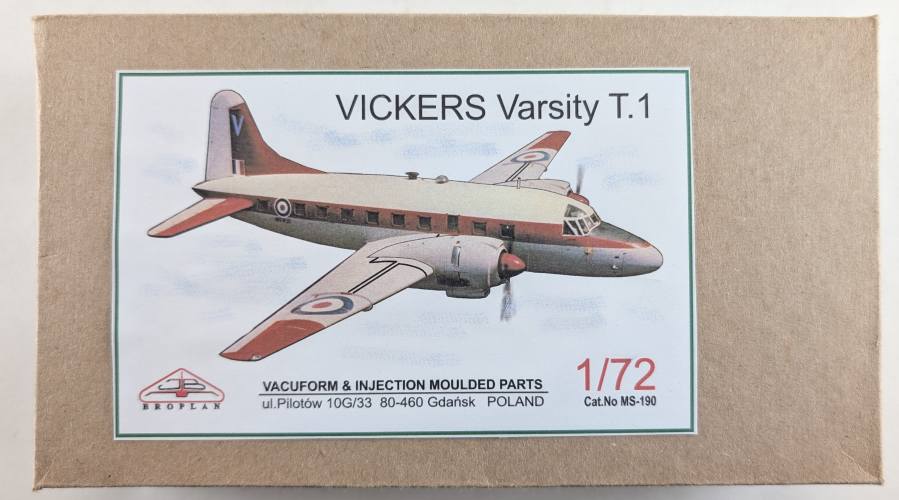 BROPLAN 1/72 MS-190 VICKERS VARSITY T.1