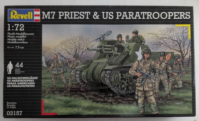 REVELL 1/72 03157 M7 PRIEST   US PARATROOPERS
