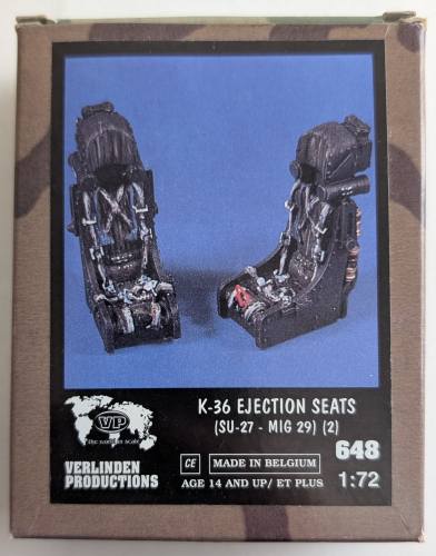 VERLINDEN PRODUCTIONS 1/72 648 K-36 EJECTION SEATS  SU-27 - MIG 29 