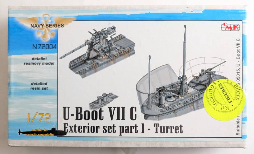 CMK 1/72 72004 U-BOOT VII C EXTERIOR SET PART 1 TURRET