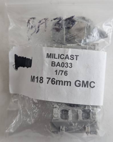 MILICAST  1/76 BA033 M18 76MM GMC