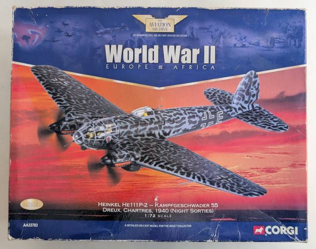 CORGI 1/72 AA33703 WWII EUROPE AND AFRICA HEINKEL HE-111P-2