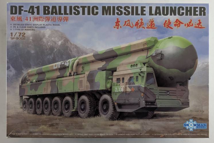 SNOWMAN MODEL 1/72 9002 DF-41 BALLISTIC MISSILE LAUNCHER 