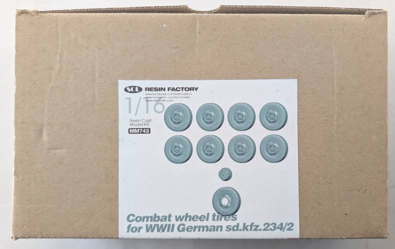 SOL 1/16 MM743 GERMAN SD.KFZ.234/2 COMBAT WHEELS TIRES