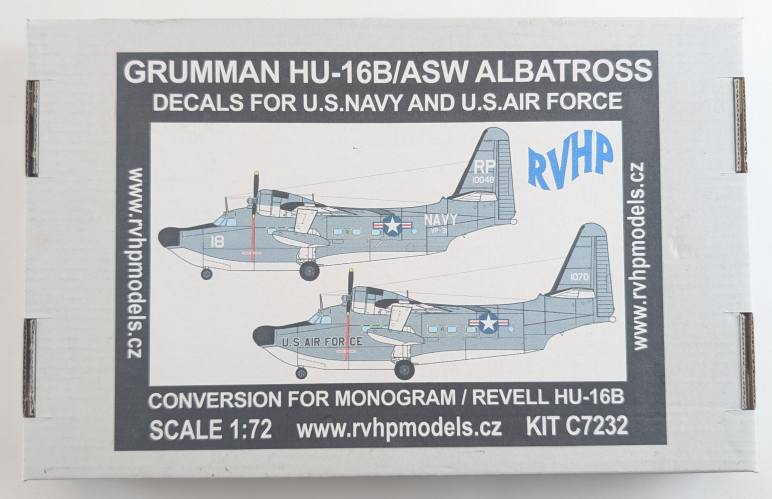 RVHP 1/72 7232 GRUMMAN HU-16B/ASW ALBATROSS conversion