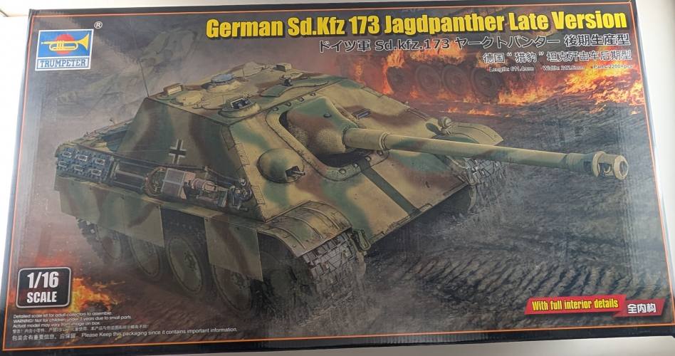TRUMPETER MODELS 1/16 00935 GERMAN SD.KFZ 173 JAGDPANTHER LATE VERSION  UK SALE ONLY 