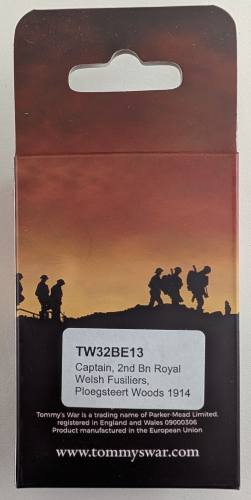 TOMMYS WAR 1/32 TW32BE13 CAPTAIN 2ND BN ROYAL WELSH FUSILIERS PLOEGSTEERT WOOD 1914