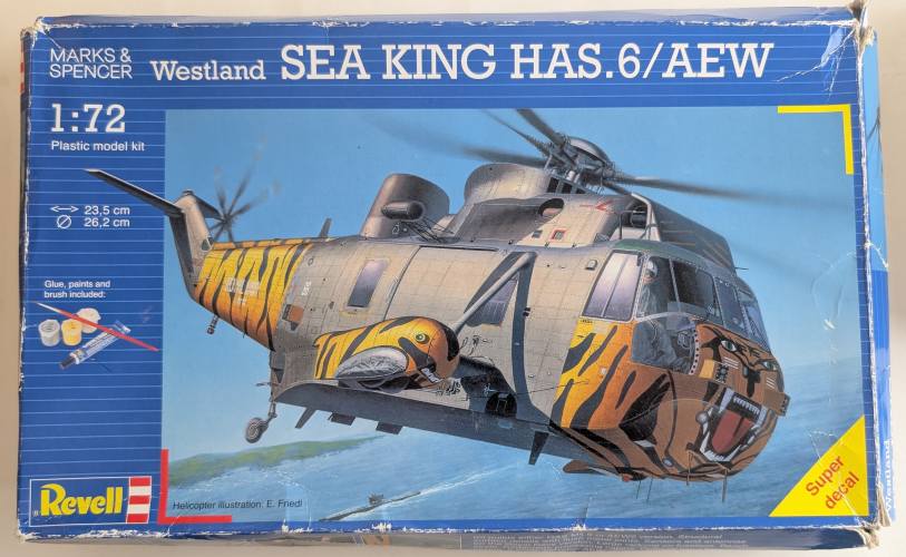 REVELL 1/72 WESTLAND SEA KING HAS.6/AEW - NO PAINTS ETC