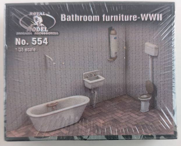 ROYAL MODEL 1/35 554 BATHROOM FURNITURE WWII