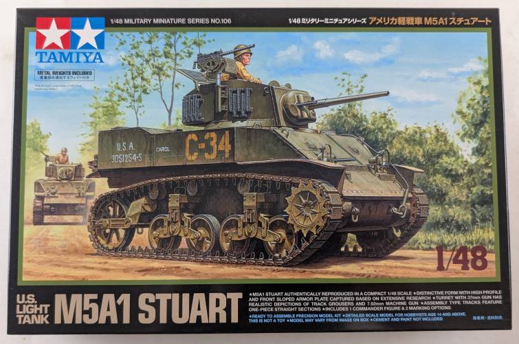 TAMIYA 1/48 32606 US LIGHT TANK M5A1 STUART