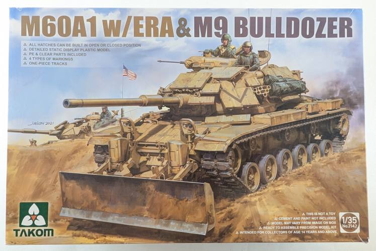TAKOM 1/35 2142 M60A1 W/ERA   M9 BULLDOZER