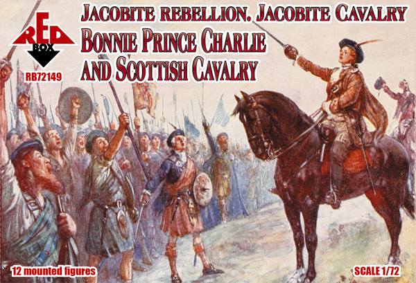 RED BOX 1/72 72149 JACOBITE CAVALRY BONNIE PRINCE CHARLIE   SCOTTISH CAVALRY