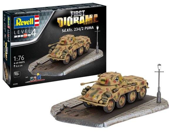 REVELL 1/76 03298 SD.KFZ. 234-2 PUMA FIRST DIORAMA SET