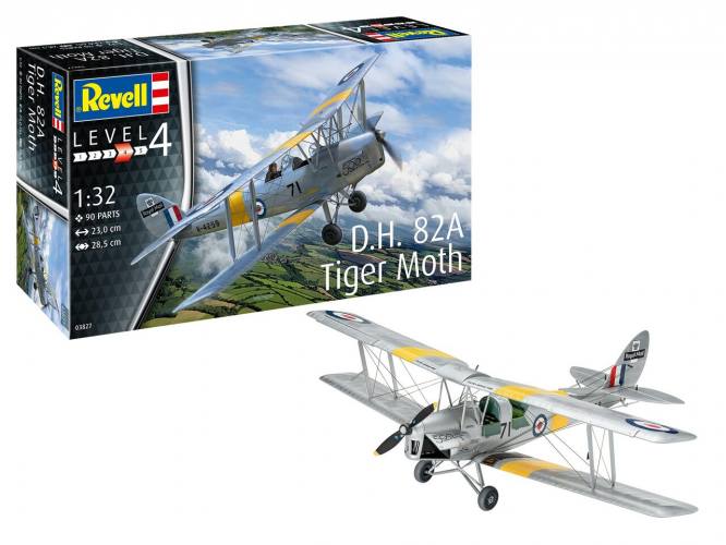 REVELL 1/32 03827 DE HAVILLAND D.H.82A TIGER MOTH