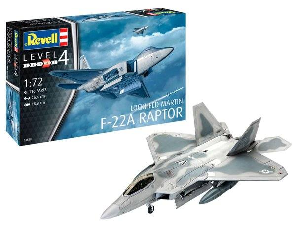 REVELL 1/72 03858 LOCKHEED MARTIN F-22A RAPTOR 