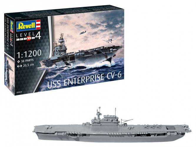 REVELL 1/1200 05824 USS ENTERPRISE CV-6
