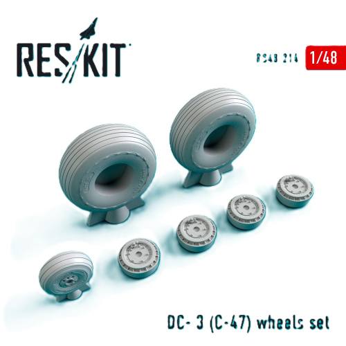 RESKIT 1/48 RS48-0214 DC-3  C-47  WHEELS SET