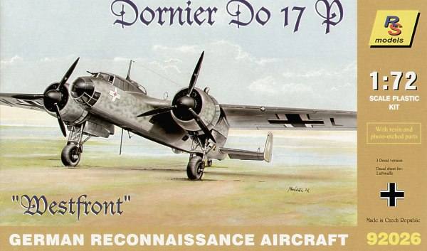 RS MODELS 1/72 92026 DORNIER DO 17P WESTERN FRONT