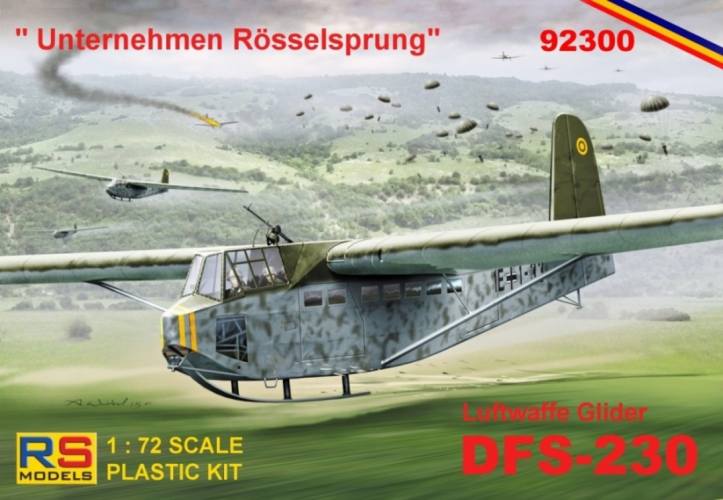 RS MODELS 1/72 92300 DFS-230 UNTERNEHMEN ROSSEOSPRUNG LUFTWAFFE GLIDER