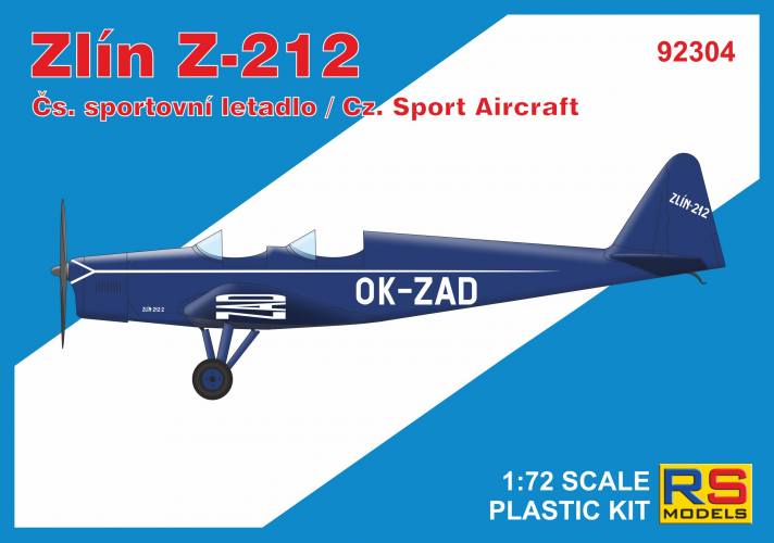 RS MODELS 1/72 92304 ZLIN Z-212 CZECH SPORT AIRCRAFT