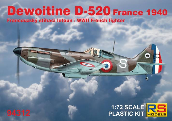 RS MODELS 1/72 92312 DEWOITINE D-520 FRANCE 1940