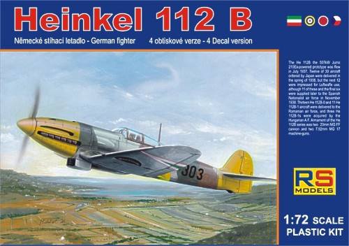 RS MODELS 1/72 92062 HEINKEL 112 B HUNGARY JAPAN GB CZ
