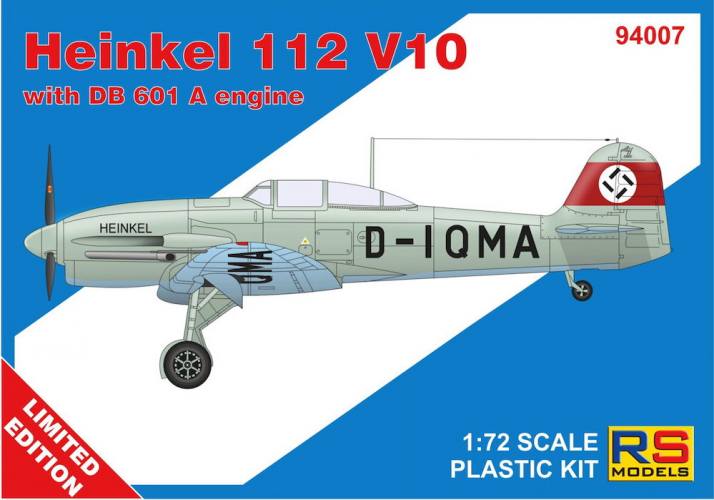 RS MODELS 1/72 94007 HEINKEL 112 V10 WITH DB 601 A ENGINE
