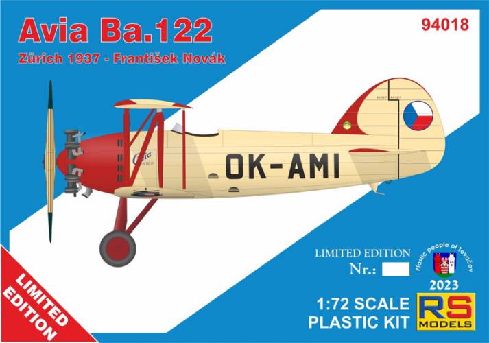 RS MODELS 1/72 94018 AVIA BA.122 ZURICH 1937 