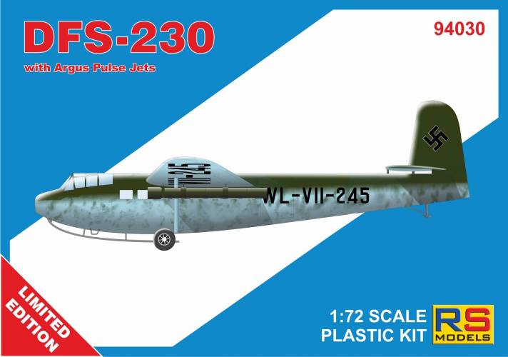 RS MODELS 1/72 94030 DFS-230 WITH ARGUS PULSE JETS