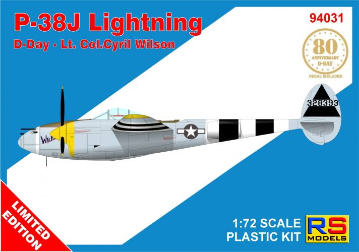 RS MODELS 1/72 94031 P38J LIGHTNING D-DAY LT COL CYRIL WILSON