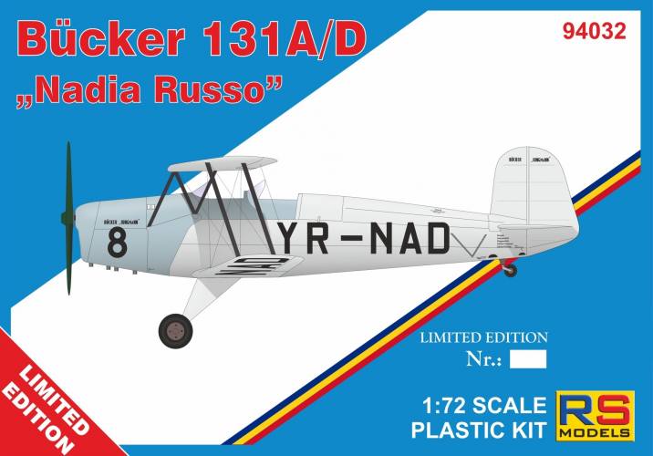 RS MODELS 1/72 94032 BUCKER BU 131 A/D NADIA RUSSO