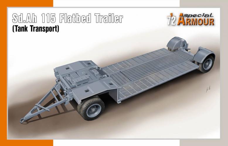 SPECIAL ARMOUR 1/72 72022 AD.AH 115 FLATBED TRAILER  TANK TRANSPORT 