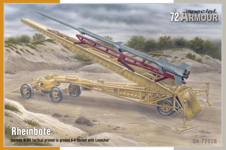 SPECIAL ARMOUR 1/72 72028 RHEINBOTE WWII GERMAN TACTICAL GROUND TO GROUND V-4 ROCKET WITH LAUNCHER