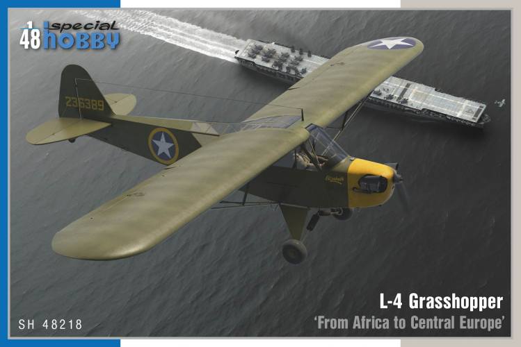 SPECIAL HOBBY 1/48 48218 L-4 GRASSHOPPER FROM AFRICA TO CENTRAL EUROPE